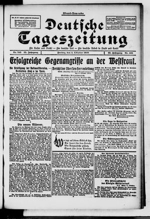 Deutsche Tageszeitung vom 04.10.1918