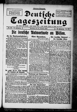Deutsche Tageszeitung vom 13.10.1918