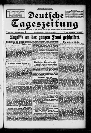 Deutsche Tageszeitung vom 17.10.1918