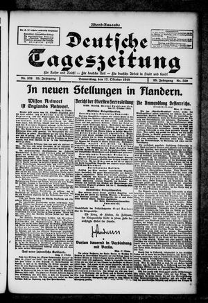 Deutsche Tageszeitung vom 17.10.1918