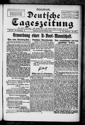 Deutsche Tageszeitung vom 20.10.1918