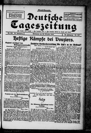 Deutsche Tageszeitung vom 23.10.1918