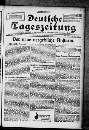 Deutsche Tageszeitung vom 25.10.1918