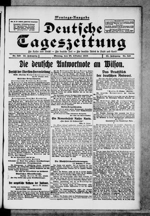 Deutsche Tageszeitung vom 28.10.1918