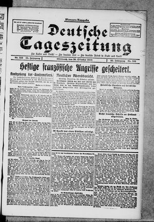 Deutsche Tageszeitung on Oct 30, 1918