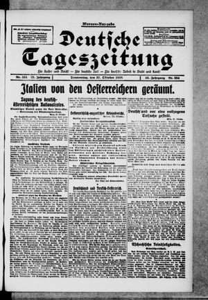 Deutsche Tageszeitung vom 31.10.1918