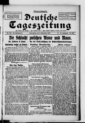 Deutsche Tageszeitung on Nov 2, 1918