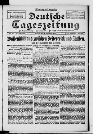 Deutsche Tageszeitung vom 04.11.1918