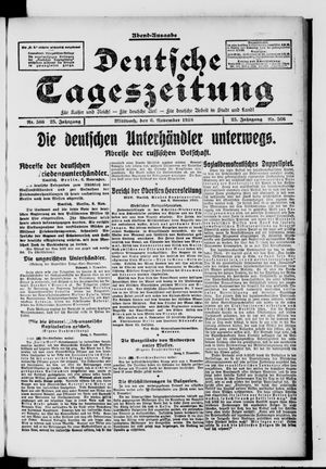 Deutsche Tageszeitung vom 06.11.1918