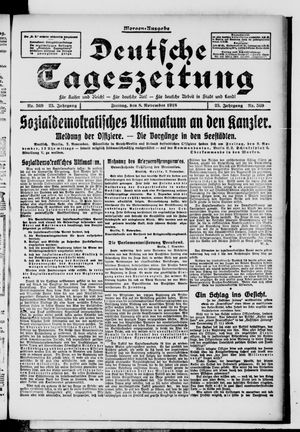 Deutsche Tageszeitung on Nov 8, 1918