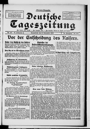 Deutsche Tageszeitung vom 09.11.1918