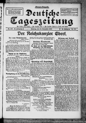 Deutsche Tageszeitung vom 10.11.1918