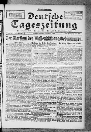 Deutsche Tageszeitung vom 12.11.1918
