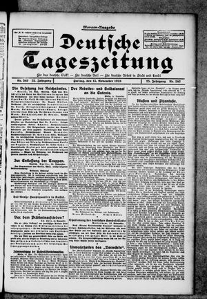 Deutsche Tageszeitung vom 15.11.1918