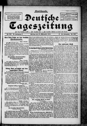 Deutsche Tageszeitung vom 15.11.1918