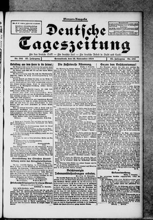 Deutsche Tageszeitung vom 16.11.1918
