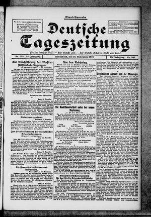 Deutsche Tageszeitung vom 16.11.1918