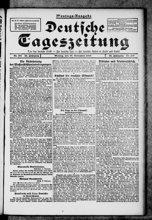 Deutsche Tageszeitung on Nov 18, 1918