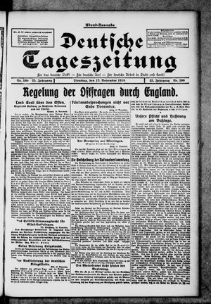 Deutsche Tageszeitung vom 19.11.1918