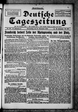 Deutsche Tageszeitung on Nov 21, 1918
