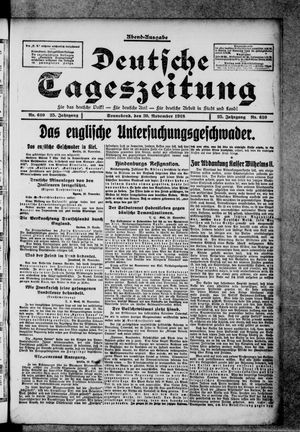 Deutsche Tageszeitung vom 30.11.1918