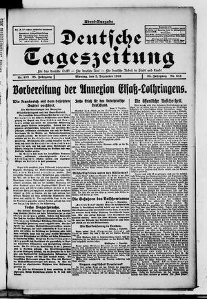 Deutsche Tageszeitung on Dec 2, 1918