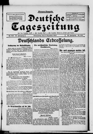 Deutsche Tageszeitung vom 05.12.1918