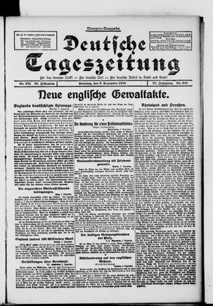 Deutsche Tageszeitung on Dec 8, 1918