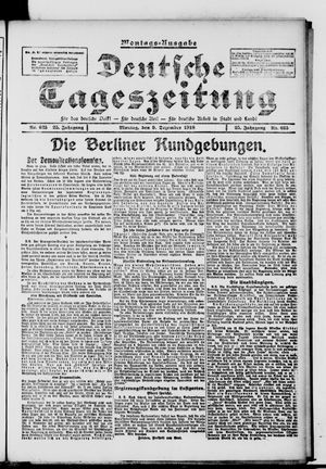 Deutsche Tageszeitung vom 09.12.1918