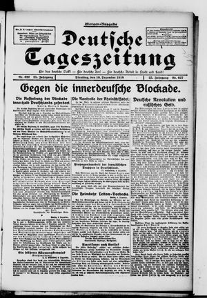 Deutsche Tageszeitung vom 10.12.1918