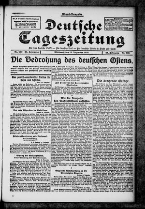 Deutsche Tageszeitung on Dec 11, 1918