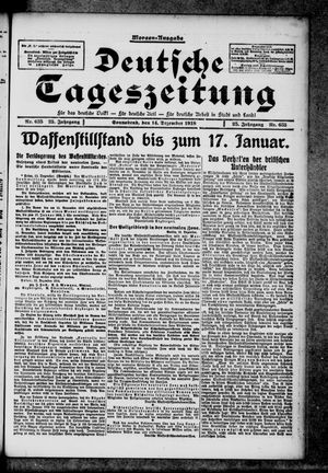 Deutsche Tageszeitung vom 14.12.1918