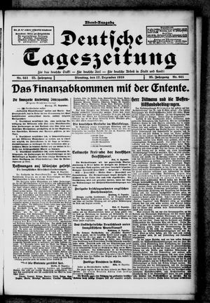 Deutsche Tageszeitung vom 17.12.1918