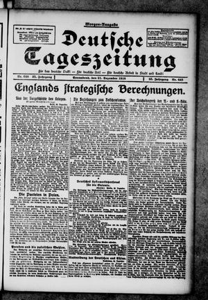 Deutsche Tageszeitung on Dec 21, 1918