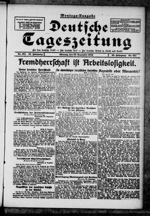 Deutsche Tageszeitung vom 23.12.1918