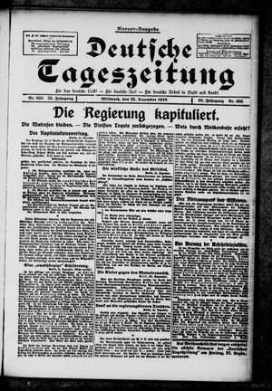 Deutsche Tageszeitung on Dec 25, 1918