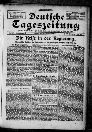 Deutsche Tageszeitung on Dec 27, 1918