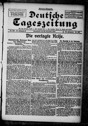 Deutsche Tageszeitung on Dec 28, 1918