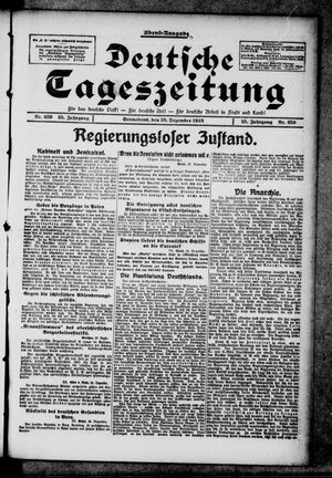 Deutsche Tageszeitung on Dec 28, 1918
