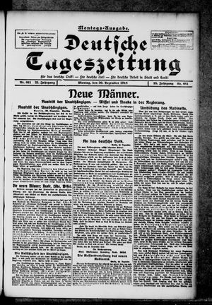 Deutsche Tageszeitung vom 30.12.1918