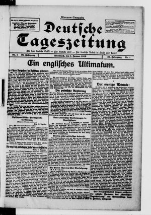 Deutsche Tageszeitung on Jan 1, 1919