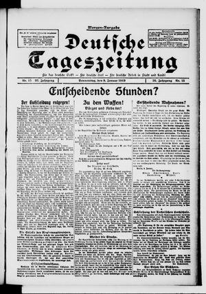 Deutsche Tageszeitung vom 09.01.1919