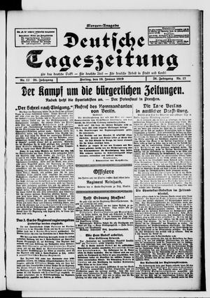 Deutsche Tageszeitung vom 10.01.1919