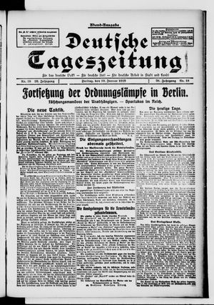 Deutsche Tageszeitung vom 10.01.1919
