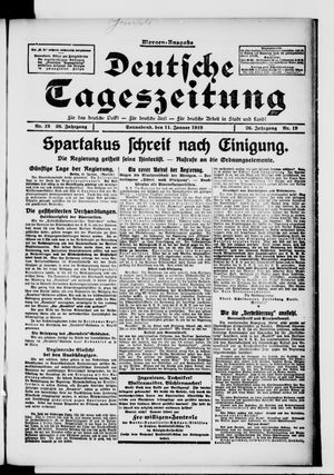Deutsche Tageszeitung on Jan 11, 1919