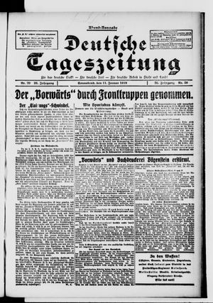Deutsche Tageszeitung on Jan 11, 1919