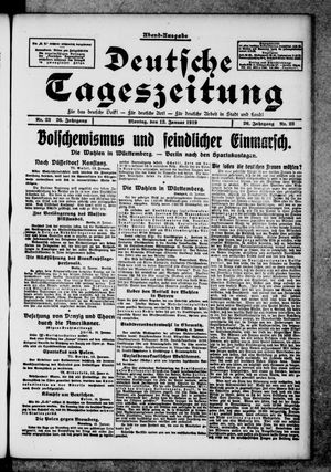Deutsche Tageszeitung vom 13.01.1919