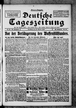 Deutsche Tageszeitung vom 14.01.1919