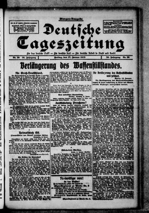 Deutsche Tageszeitung on Jan 17, 1919