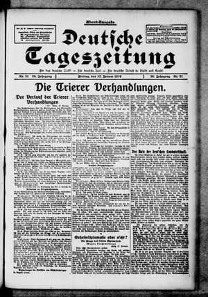 Deutsche Tageszeitung on Jan 17, 1919